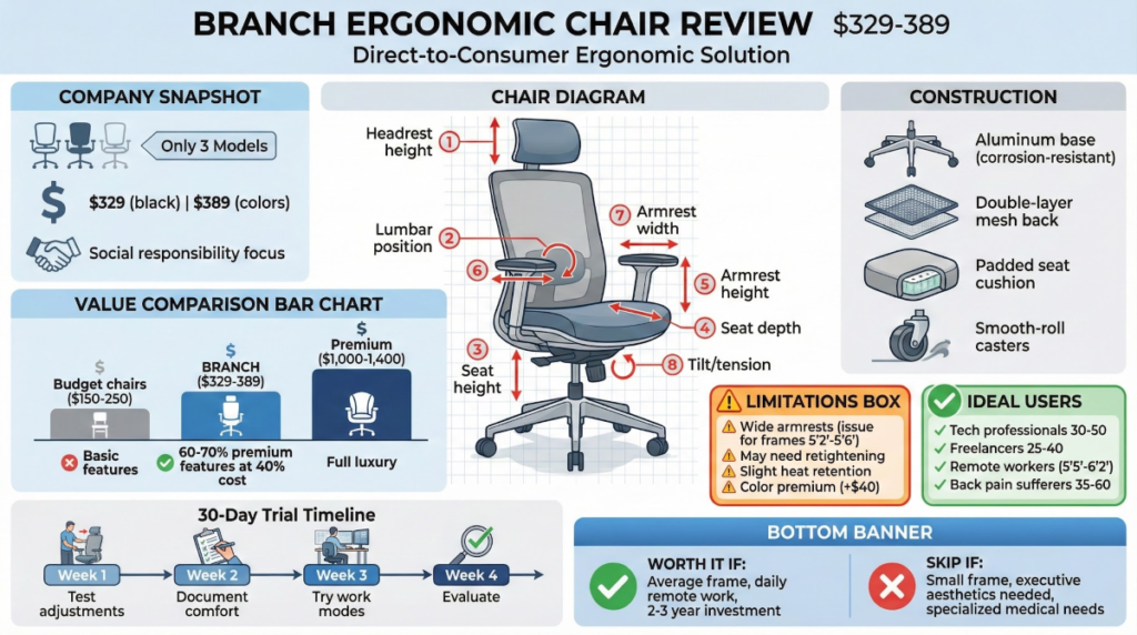 Branch Ergonomic Chair Review: Is It Worth the Money for Remote Work?